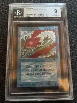 Magic: The Gathering Beta Blue Elemental Blast BGS 9 Graded Interrupt Card 1993 - Image 1
