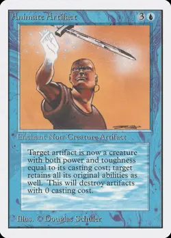 Animate Artifact Unlimited NM Blue Uncommon MAGIC THE GATHERING CARD ABUGames - Image 1