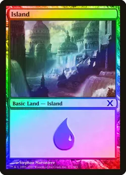 Island (Version 371) FOIL 10th Edition NM Basic Land MAGIC MTG CARD ABUGames - Image 1