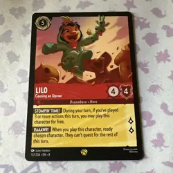 Disney Lorcana Lilo Causing An Uproar (Legendary) Non-Foil Card - 137/204 - NM - Image 1
