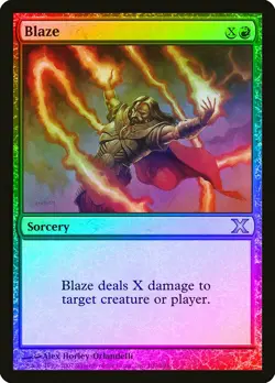 Blaze FOIL 10th Edition MINT Red Uncommon MAGIC THE GATHERING MTG CARD ABUGames - Image 1