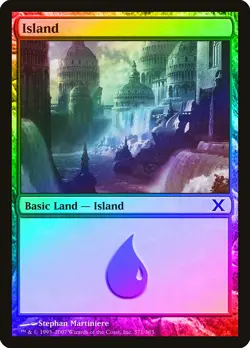 Island (Version 371) FOIL 10th Edition PLD Basic Land MAGIC MTG CARD ABUGames - Image 1