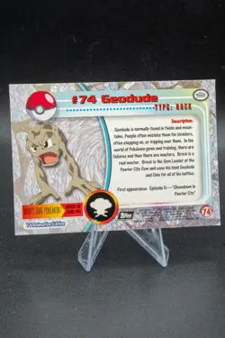 Topps Pokemon #74 Geodude - TV Animation Edition Card - 1999 - NM Near Mint ++ - Image 4