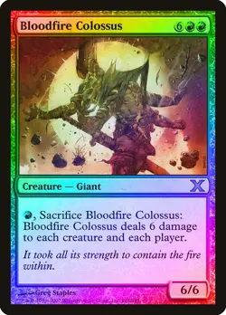 Bloodfire Colossus FOIL 10th Edition PLD Red Rare MAGIC MTG CARD ABUGames - Image 1