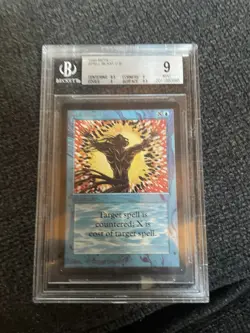 Wizards of the Coast Spell Blast Beckett Graded Blue MTG Card English Beta - Image 1