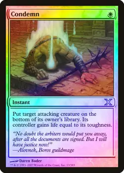 Condemn FOIL 10th Edition NM White Uncommon MAGIC THE GATHERING CARD ABUGames - Image 1