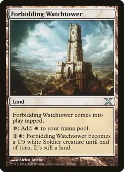Forbidding Watchtower 10th Edition NM Land Uncommon MAGIC MTG CARD ABUGames - Image 1
