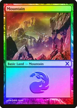 Mountain (Version 378) FOIL 10th Edition NM Basic Land MAGIC MTG CARD ABUGames - Image 1