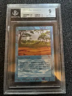 Magic: The Gathering Beta Phantasmal Terrain BGS 9 Graded Enchantment 1993 - Image 1