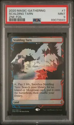 PSA 9 Scalding Tarn 2020 Magic The Gathering Zendikar Rising Expeditions #7 - Image 1