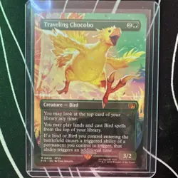Wizards Traveling Chocobo Borderless Final Fantasy Mythic Green Creature Bird - Image 3