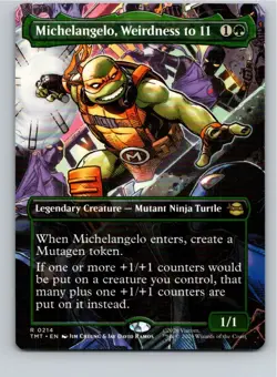 Magic Borderless Michelangelo, Weirdness to 11 Teenage Mutant Ninja Turtles MTG - Image 1