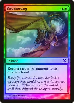 Boomerang FOIL 10th Edition PLD Blue Common MAGIC GATHERING CARD ABUGames - Image 1