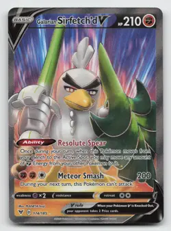 Galarian Sirfetch'd V - 174/185 - Pokemon Vivid Voltage Sword Shield Full Art NM - Image 1