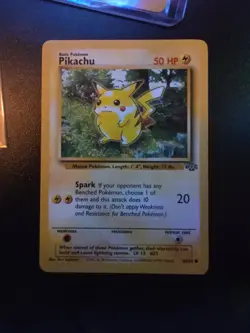 PIKACHU Jungle 60/64 - Red Cheek shadowless Pokemon Card Unlimited Edition - Image 1