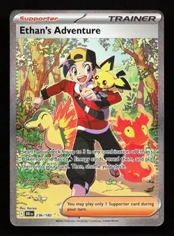 Ethan's Adventure 236/182 Special Illustration Rare Destined Rivals Pokemon Card - Image 1