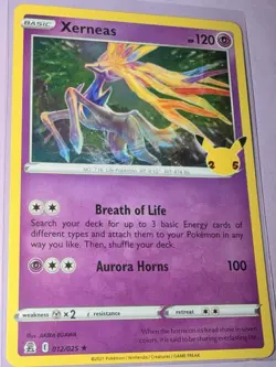 Xerneas Rare Holo Celebrations Pokemon TCG Card 012/025 - Image 1