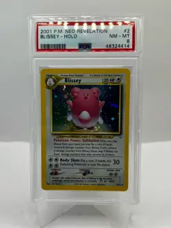 Pokemon - 2/64 Blissey Holo PSA 8 Neo Revelation Near Mint - Image 1