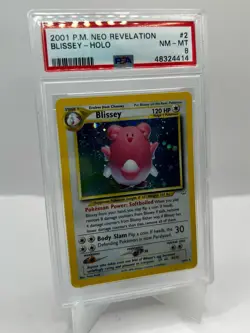 Pokemon - 2/64 Blissey Holo PSA 8 Neo Revelation Near Mint - Image 2
