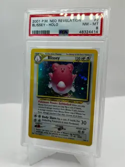 Pokemon - 2/64 Blissey Holo PSA 8 Neo Revelation Near Mint - Image 3