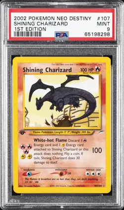 2002 POKEMON NEO DESTINY 1ST EDITION #107 SHINING CHARIZARD PSA 9 - Image 1