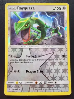 Rayquaza 106/145 Sm-Guardians Rising Reverse Holo pokemon tcg - Image 1