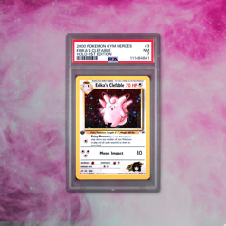2000 POKEMON GYM HEROES #3 ERIKA'S CLEFABLE HOLO-1ST EDITION - Image 1
