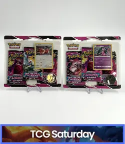 2021 POKEMON SWSH FUSION STRIKE 3-PACK BLISTER EEVEE & ESPEON SEALED LOT OF 2 - Image 1