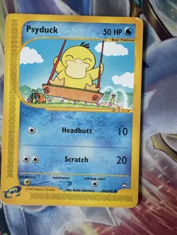 AQUAPOLIS PSYDUCK #104/147 Heavily Played- Vintage Pokemon TCG - Image 4