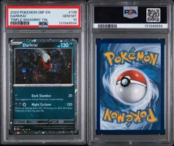 2023 POKEMON OBF EN-OBSIDIAN FLAMES TRIPLE WHAMMY TIN DARKRAI 136 PSA GEM MT 10 - Image 3