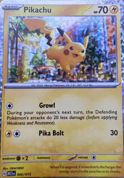 Pikachu 006/015 holo P McDonald's Collection 2023 Pokemon Holo NM - Image 1