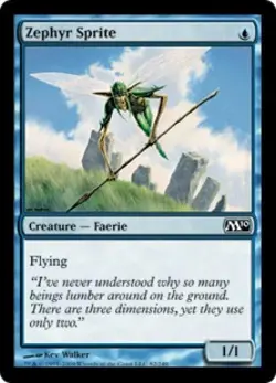 Zephyr Sprite -Foil Medium Play MTG Magic 2010 Core Set - Image 1