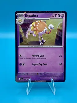 Pokemon TCG 2023 Espathra 010 Scarlet & Violet Cosmos Holo Black Star Promo LP - Image 1