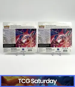2021 POKEMON SWSH FUSION STRIKE 3-PACK BLISTER EEVEE & ESPEON SEALED LOT OF 2 - Image 2