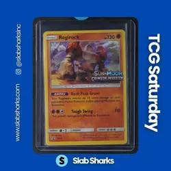 2017 POKEMON SUN & MOON CRIMSON INVASION #SM74 REGIROCK PROMO - Image 1