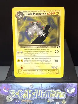 Pokemon Card Dark Magneton 28/82 Non Holo Rare Team Rocket Set WOTC Light Play - Image 1