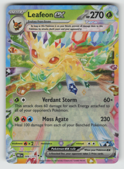 Leafeon ex Pokemon Prismatic Evolutions 006/131 Double Rare NM - Image 1
