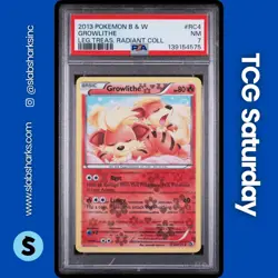 2013 POKEMON BW LEGENDARY TREASURES RADIANT COLLECTION #RC4/RC25 GROWLITHE PSA 8 - Image 1