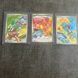 Pokemon First Partner Illustration Collection Series 1 Kanto Gen 1 Starters Set - Image 1