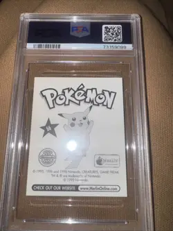 1999 MERLIN POKEMON S6 PIKACHU PRISM PSA 8 - Image 2