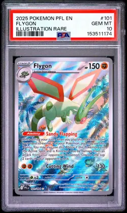PSA 10 Flygon 101/094 Pokemon Phantasmal Flames Illustration Rare 2025 GEM MINT - Image 1