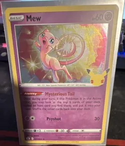 Pokemon Celebrations Mew Holo Rare Full Art Basic Psychic 011/025 EN - Image 1