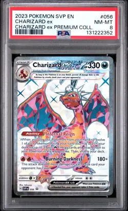 2023 POKEMON SVP EN-SV BLACK STAR PROMO #056 CHARIZARD EX PSA 8 - Image 1