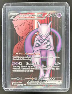 2025 Pokemon Destined Rivals Team Rocket's Mewtwo ex #213/182 - Image 1