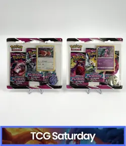 2021 POKEMON SWSH FUSION STRIKE 3-PACK BLISTER EEVEE & ESPEON SEALED LOT OF 2 - Image 1