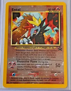 POKEMON ENTEI black star 34 MOVIE PROMO HOLOGRAM CARD **MINT** - Image 1