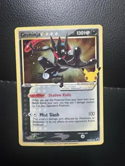 Pokemon TCG Greninja Gold Star SWSH144 Celebrations Black Star Promo - Image 1