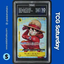 2025 ONE PIECE JAPANESE EVENT PROMO PACK B #P-106 LUFFY ALTERNATE ART TAG 10 - Image 1