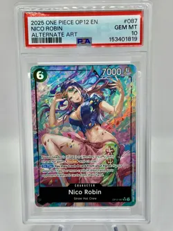 Nico Robin Alternate Art OP12-087 Legacy of the Master PSA 10 ENGLISH ONE PIECE - Image 1