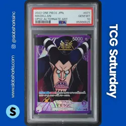 2022 ONE PIECE JP PARAMOUNT WAR #OP02-071 MAGELLAN ALT ART PSA 10 - Image 1